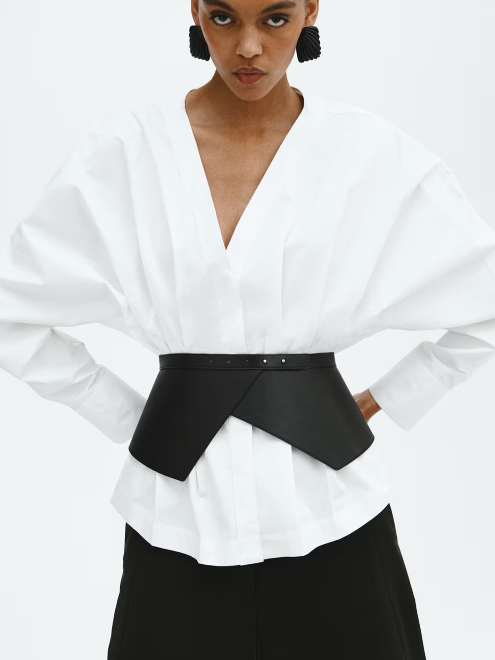 H&M New with tag WIDE BELT Black xs/s